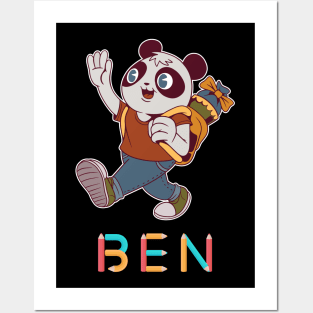 Einschulung Panda Ben Posters and Art